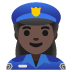 woman police officer, dark skin tone